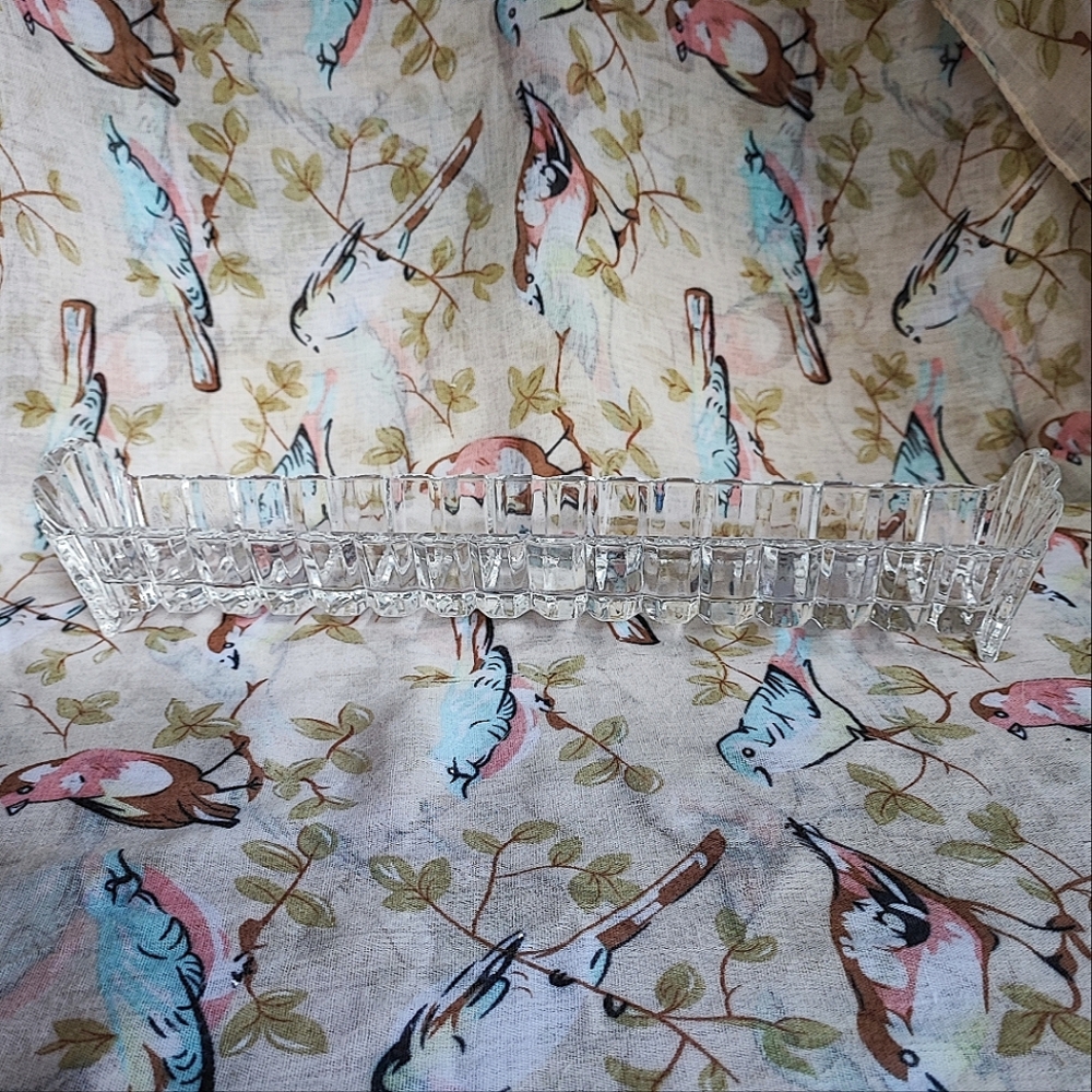 Crystal Cracker Tray Shell Design Clear Crystal Serving Dish Presentation